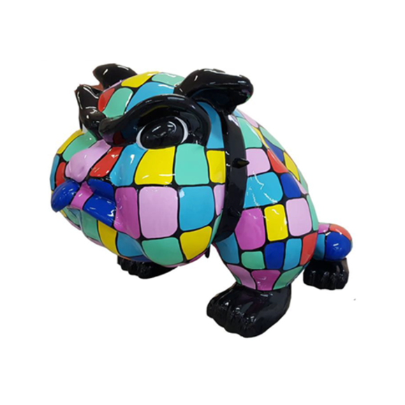 Design Dekoration Figur Hund Kunststoff Garten Skulptur Statuen 73x130cm