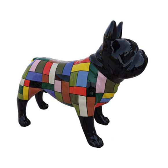 Design Dekoration Figur Hund aus Kunststoff Garten Skulptur Statuen 75x100