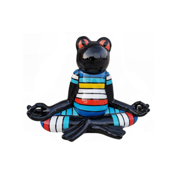 Moderne Skulptur Frosch Kunststoff Figur Garten 55cm Statuen Deko Neu