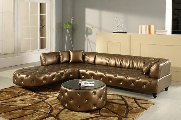 Chesterfield Luxus Wohnlandschaft Couch Polster Garnitur Ledersofa Sofa
