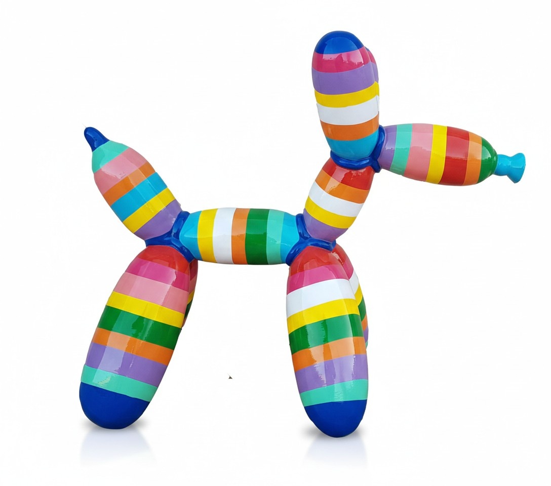 Abstrakte Ballon Hund Deko Figur Statue Skulptur 57cm Figuren Statuen