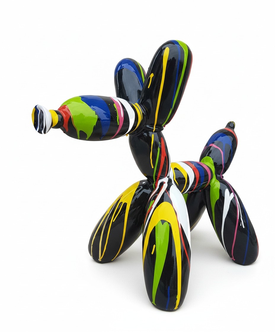 Abstrakte Ballon Hund Deko Figur Statue Skulptur 57cm Figuren Statuen