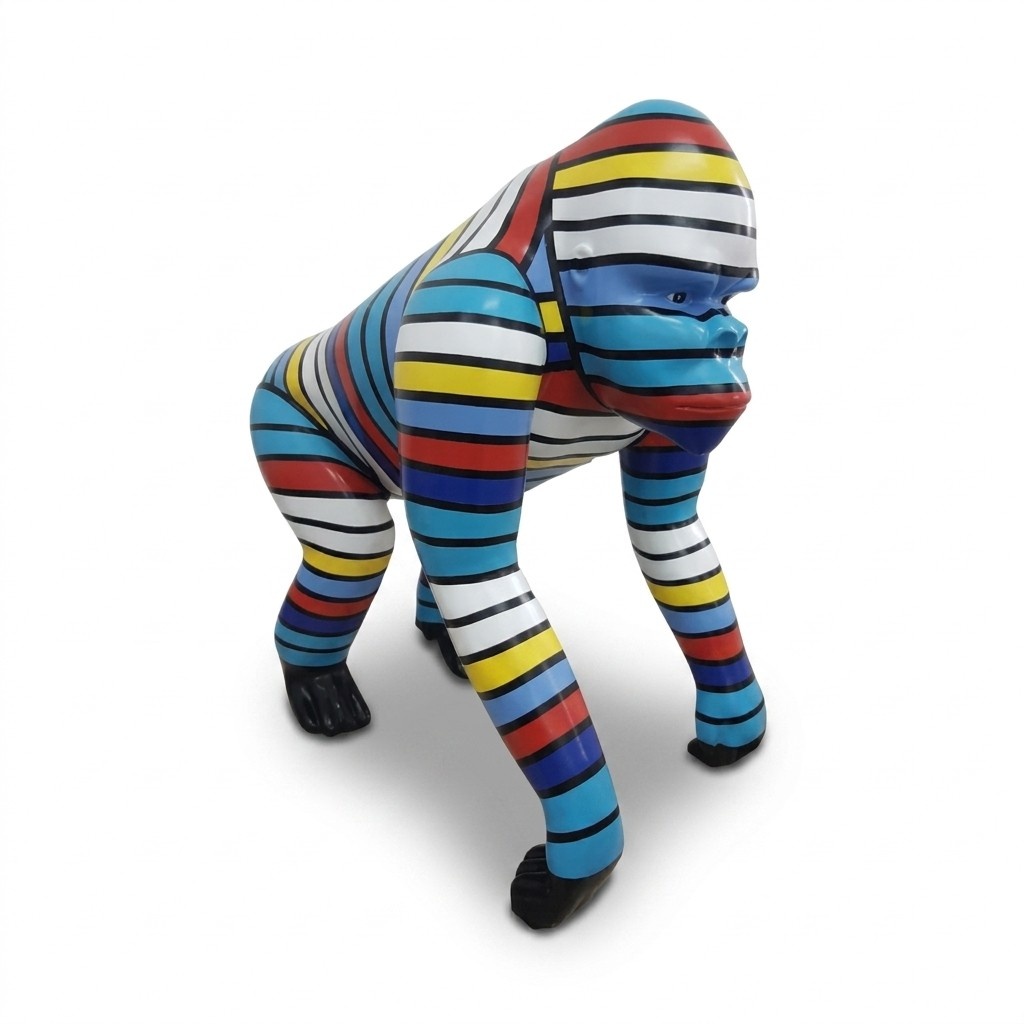Abstrakte Figur Statue Design Skulptur Deko Gorilla Garten Statuen Dekoration
