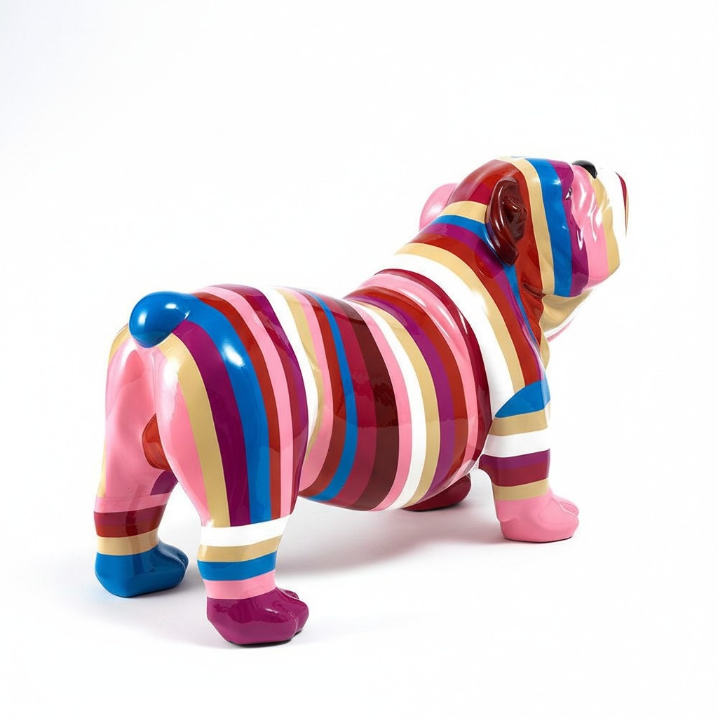 Abstrakte Figur Statue Skulptur 32cm Statue Skulpturen Bunte Skulptur Hund