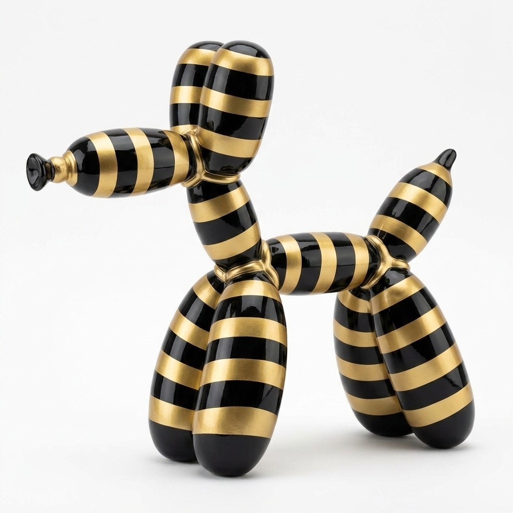 Abstrakte Skulptur Ballon Hund Deko Figur Statue 57cm Figuren Statuen