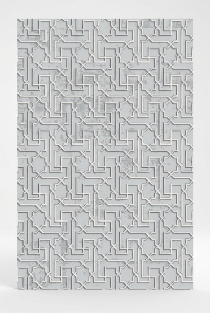 Abstrakter Geometrisches Muster Wohnzimmerteppich Teppich Kurzflor Grau