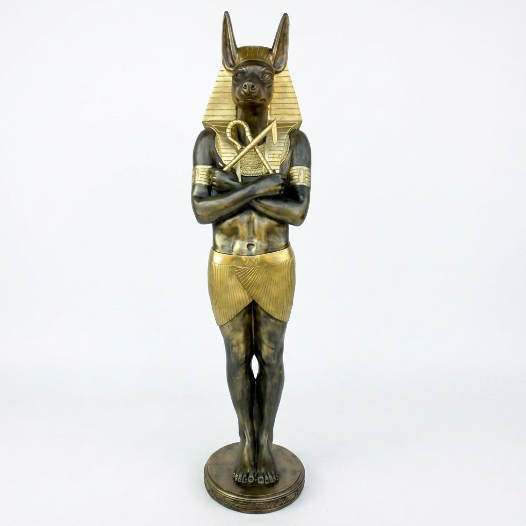 Ägyptische Figur Schakal Anubis aus Kunststoff, Groß god of death, Höhe 181 cm