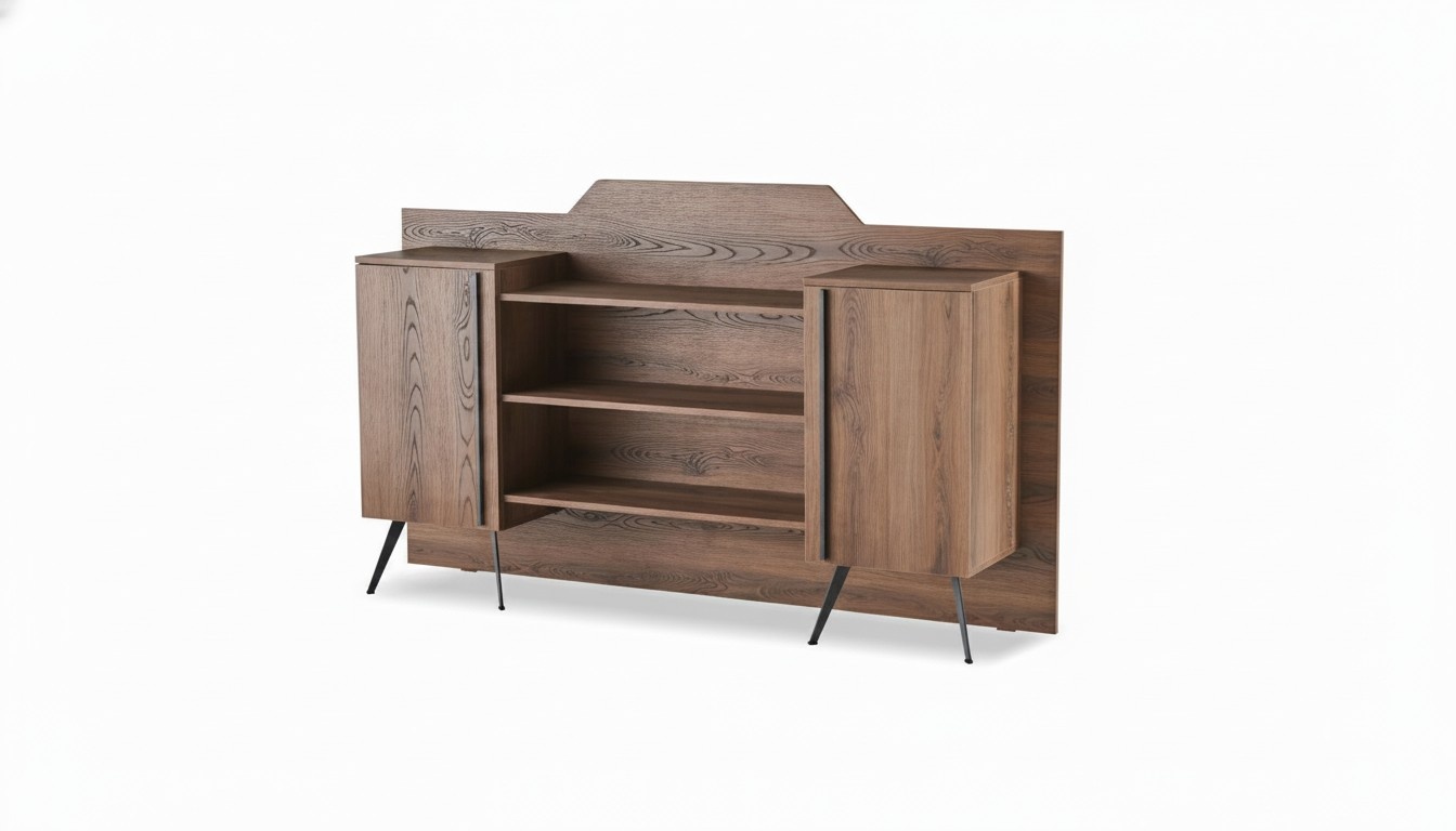 Aktenschrank Sideboard Regale Stauraum Braun Einfarbig Modern Design