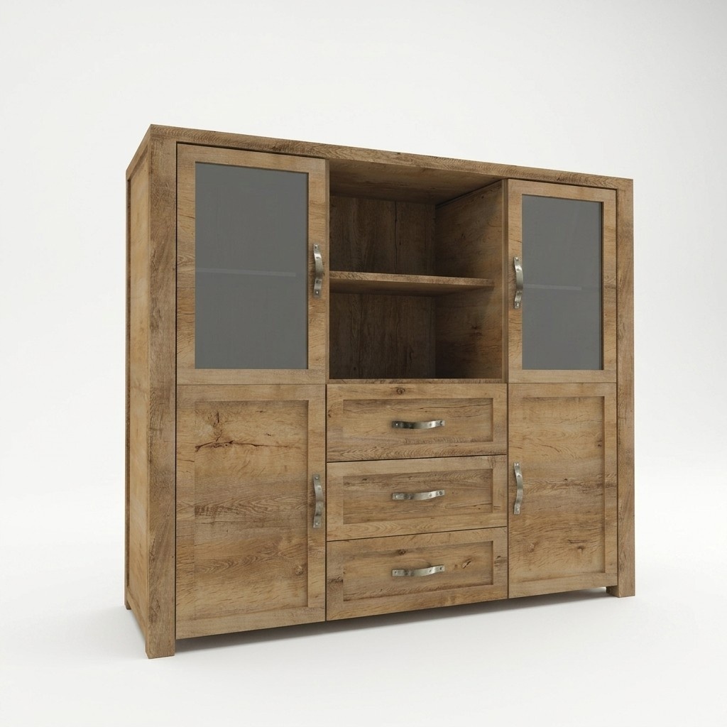 Anrichte Design Kommode Holz Schrank Möbel Vitrine Moderner Schrank Buffet Bar