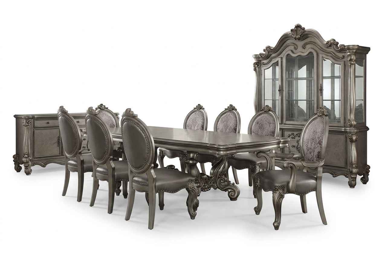 Anrichte Edle Anrichte Holz Buffet Vitrine Schrank Neu Schränke Barock Rokoko