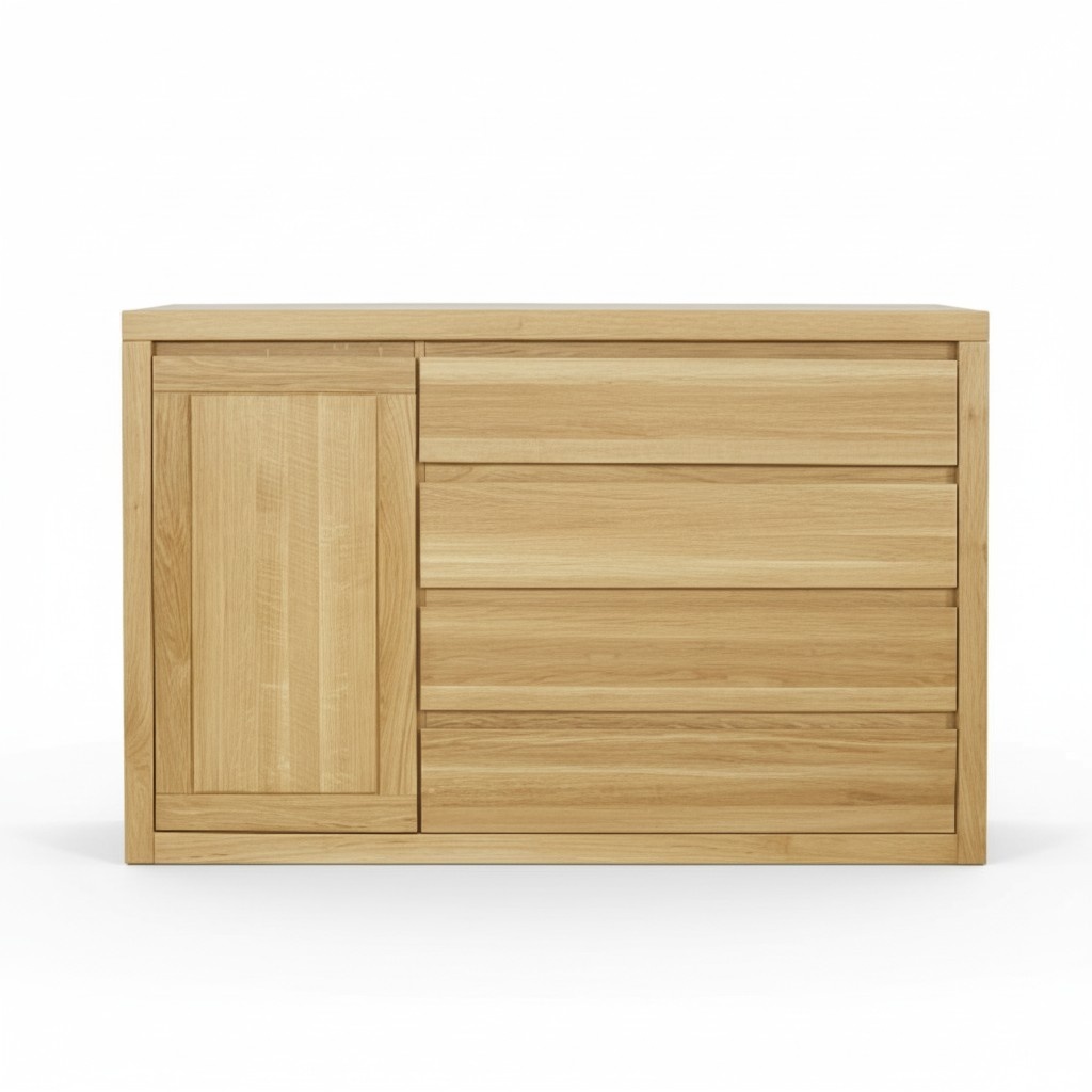 Anrichte Kommode Massivholz Schränke Echtes Holz 140x90cm Kommoden Schrank Eiche
