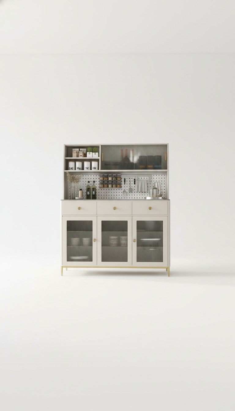 Anrichte Vitrine Kommode Schrank Design Hochglanz Möbel Italienischer Stil Luxus