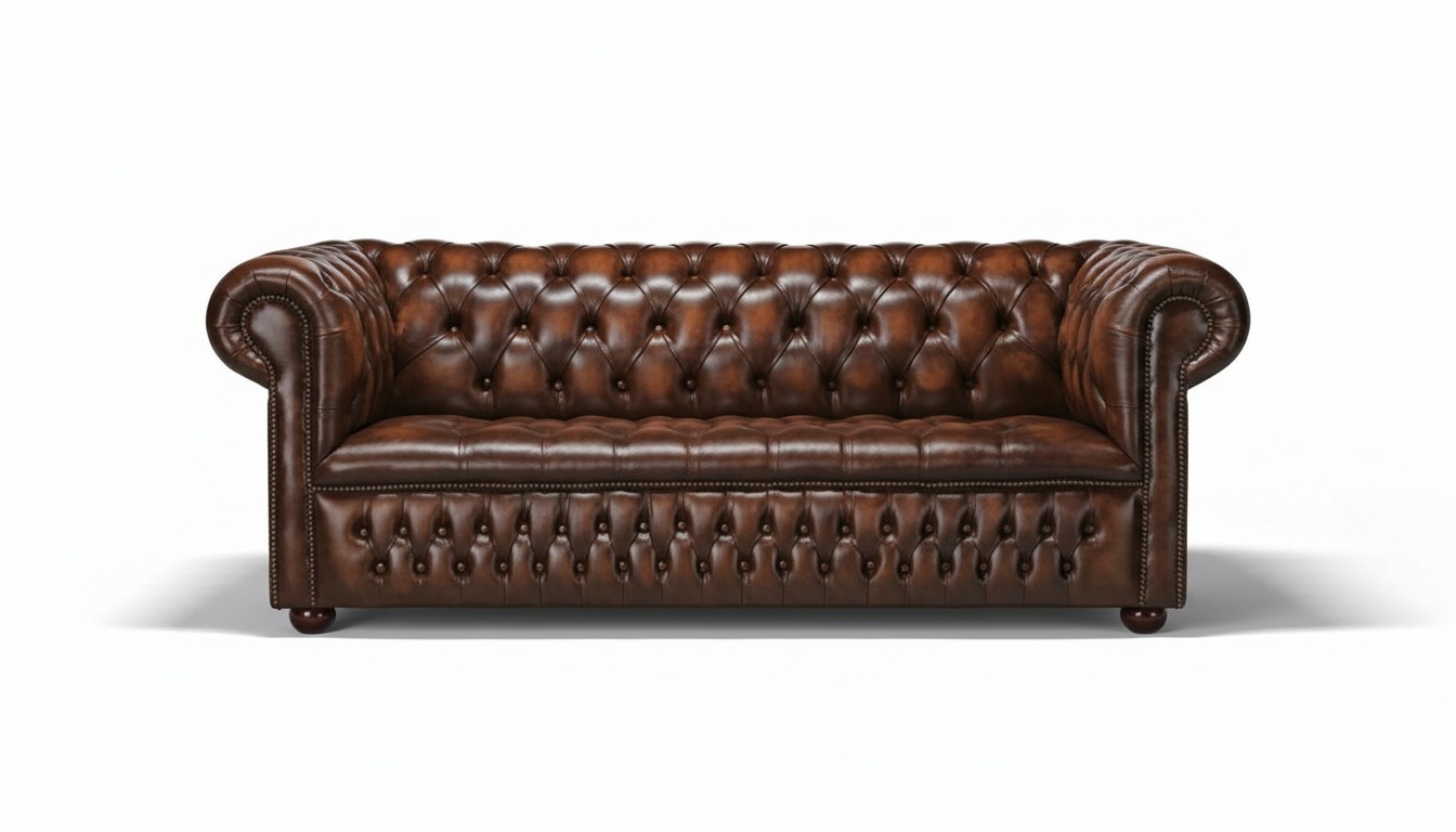 Antik Chesterfield Leder Sofa Couch Polster 100% Echtes Leder 3 Sitzer jvmoebel