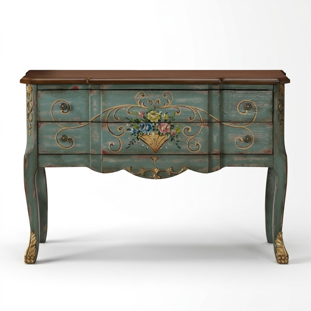 Antik Stil Möbel Anrichte Kommode Schrank Sideboard Konsolen Schrank Luxus Neu