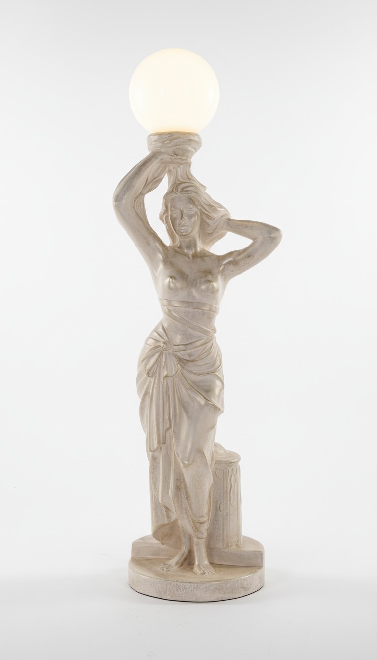 Antik Stil Stehleuchte Standleuchte Leuchte Lampe Figur Skulptur Design