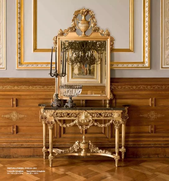 Gruppe Konsole Spiegel Schminktische Gold Barock Tisch Schlafzimmer