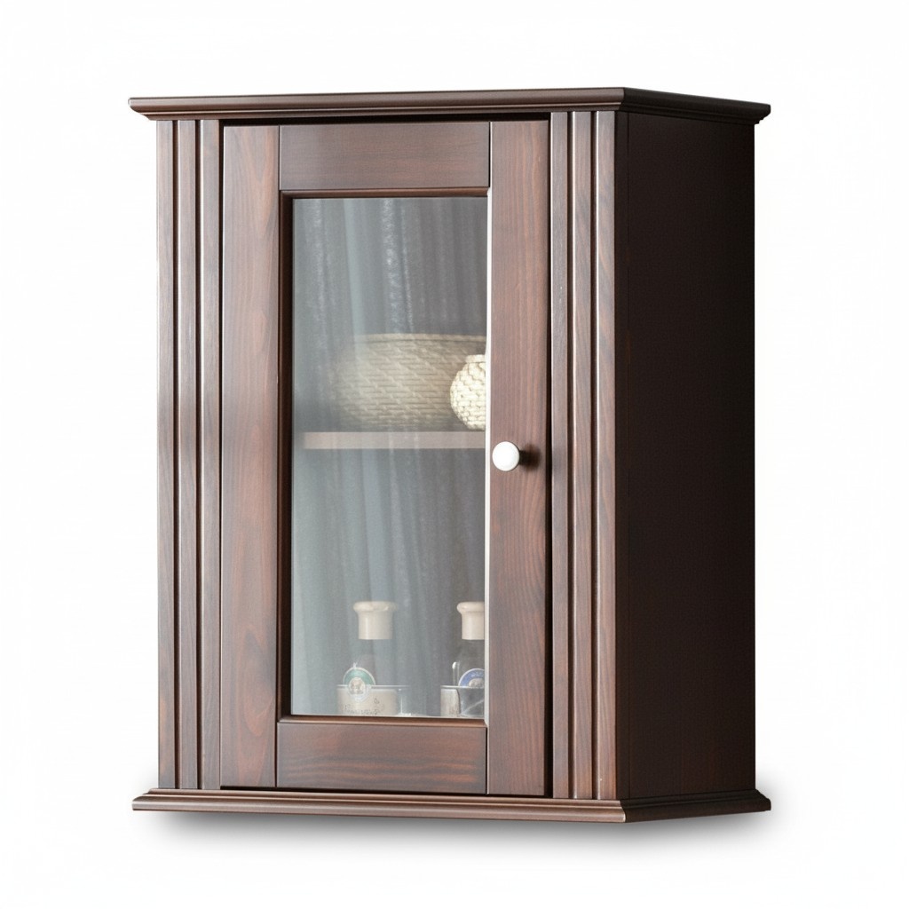 Apotheken Badezimmer Badmöbel Regal Schrank Braun Schränke Holz Regale Möbel Neu