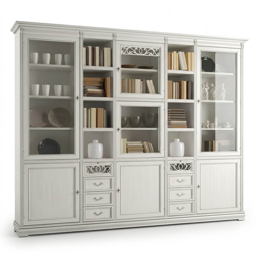 Arbeitszimmer Möbel Büro Bücherregal Holz Bücherregal mit Schubladen Design