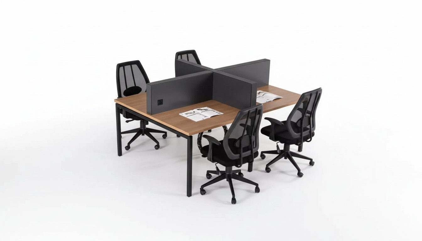 Arbeitszimmermöbel Schreibtischgarnitur Office Möbel Bürotisch Tisch Holz