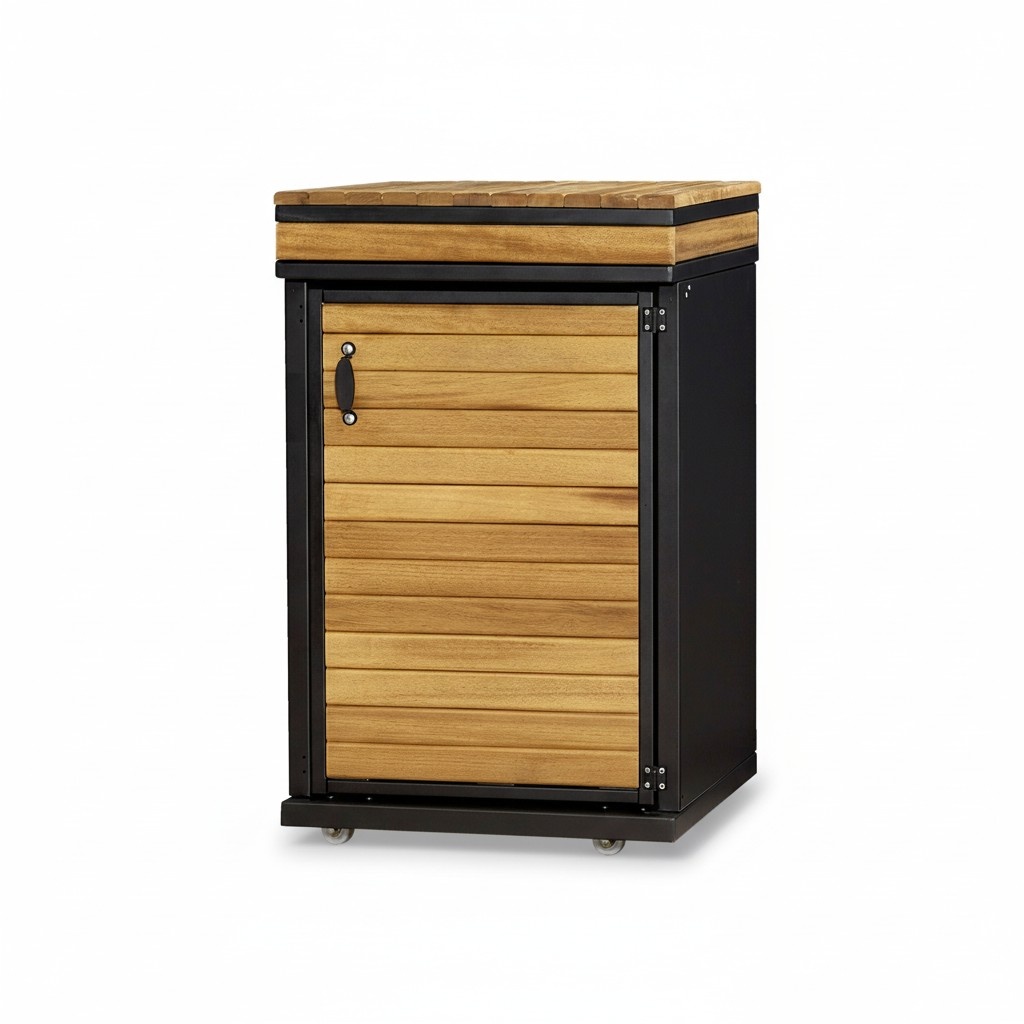 Außenküchenmodul aus Holz in Braun wetterfest und langlebig