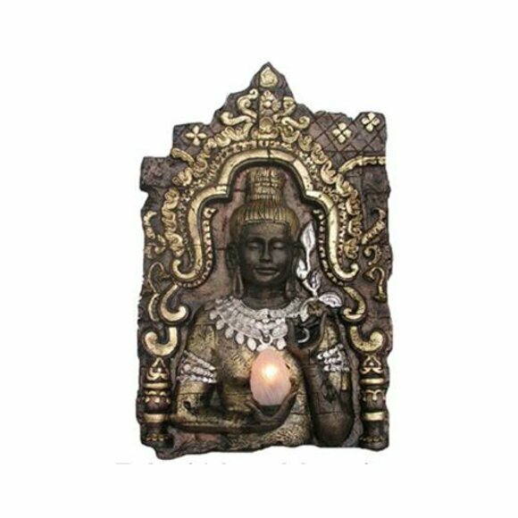 Deko Figur Statue Skulptur 107x60 cm Statuen Neu Buddha Wand Leuchte Lampe (B25)