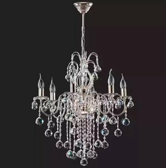 Silber Deckenleuchter Kronleuchter Deckenlampe Lüster Kristall Lampe