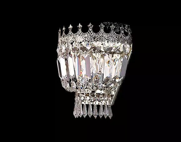 Wandleuchten Wandleuchte Wandlampe Lüster Wand Lampen Kristall Silber