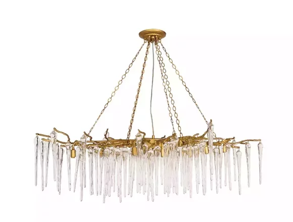 Deckenlampe Glas Deckenleuchte Wohnzimmer Lampe Leuchte Tropen Kristall