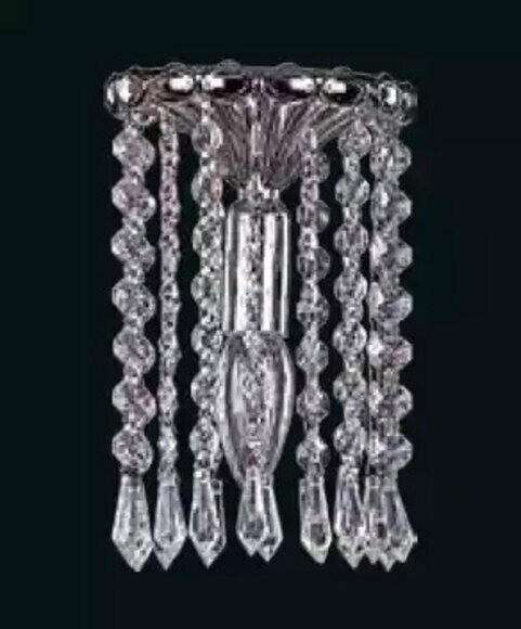 Deckenlampe Deckenleuchter Kronleuchter Silber Lüster Kristall Lampe