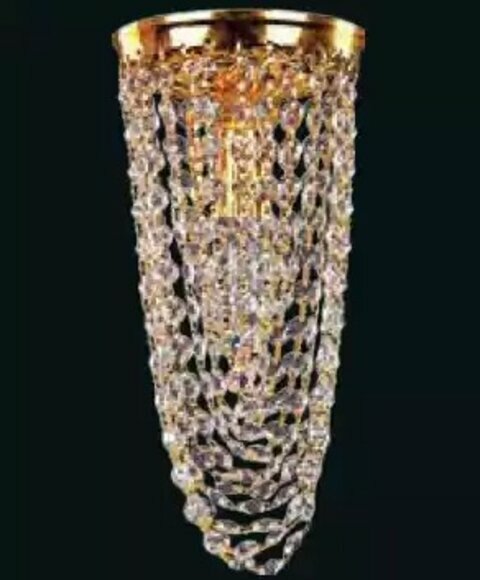 Luxus Deckenleuchter Kronleuchter Gold Deckenlampe Lüster Kristall Art