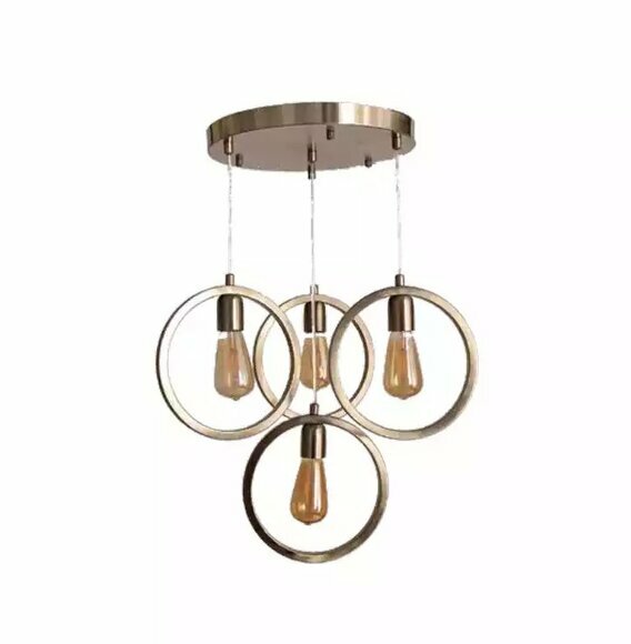 Deckenlampe moderner Pendelleuchte Wohnzimmer Luxus Matt Chrome 35x70