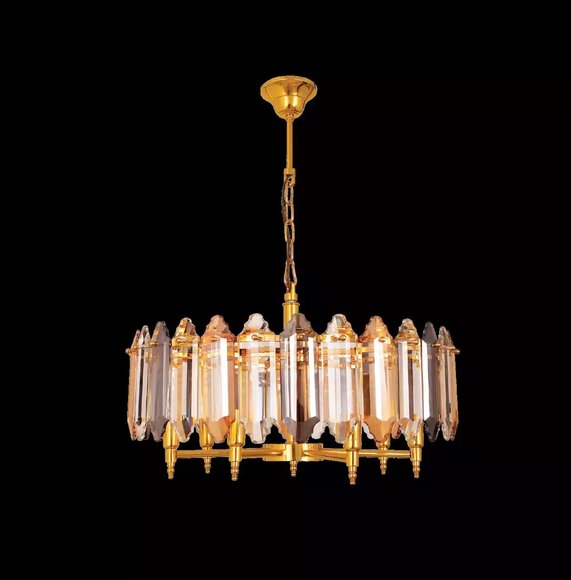 Kronleuchter Gold Deckenlampe Lampe Leuchte Goldene Hängelampe 60x75cm