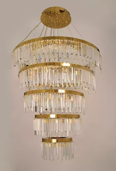 Kronleuchter Deckenleuchter Luxus Gold Deckenlampe Lüster Kristall Lampe