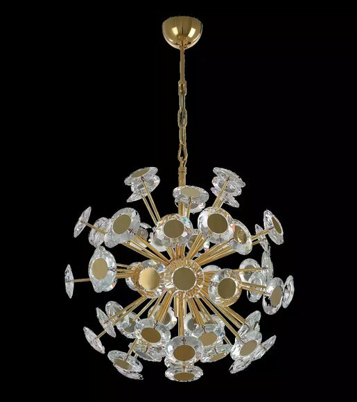 Lüster Kronleuchter Deckenleuchter Gold Deckenlampe Kristall Modern