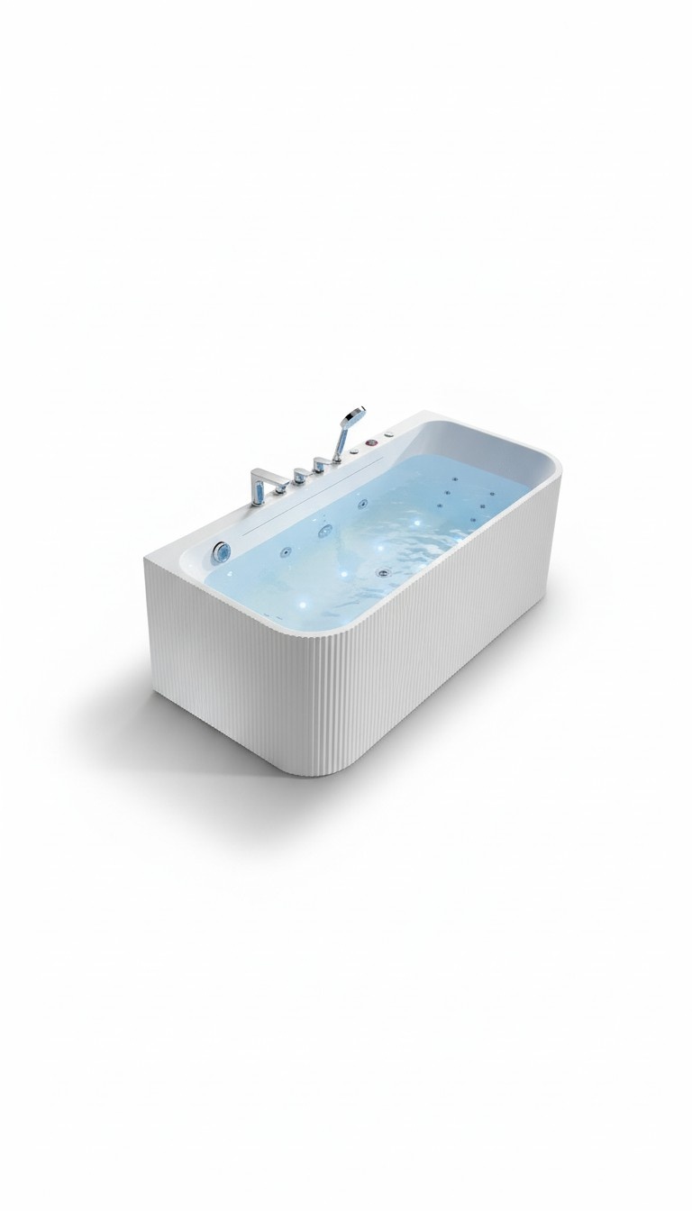 Badewanne Whirlpool Massagedüsen Led Ergonomisch Entspannung Wanne