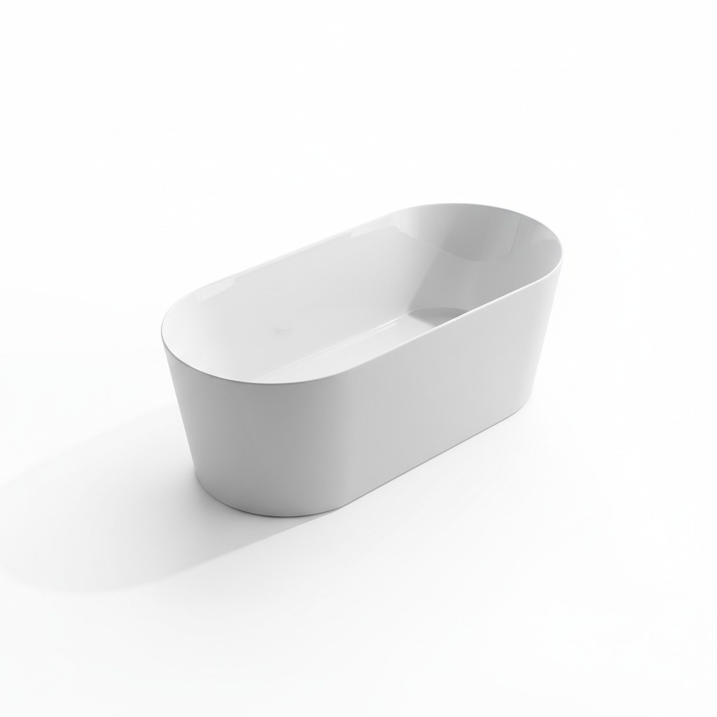 Badezimmer Acryl Badewanne Wanne Weiß Standbadewanne Zeitgenössisch