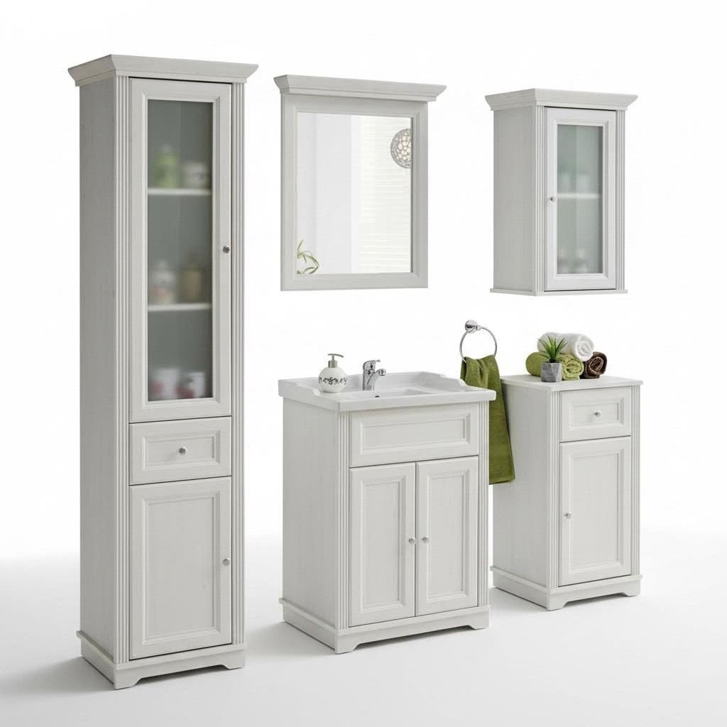 Badezimmer Design Badmöbel Sets Waschbecken Antik Luxus Möbel Garnitur 5tlg.