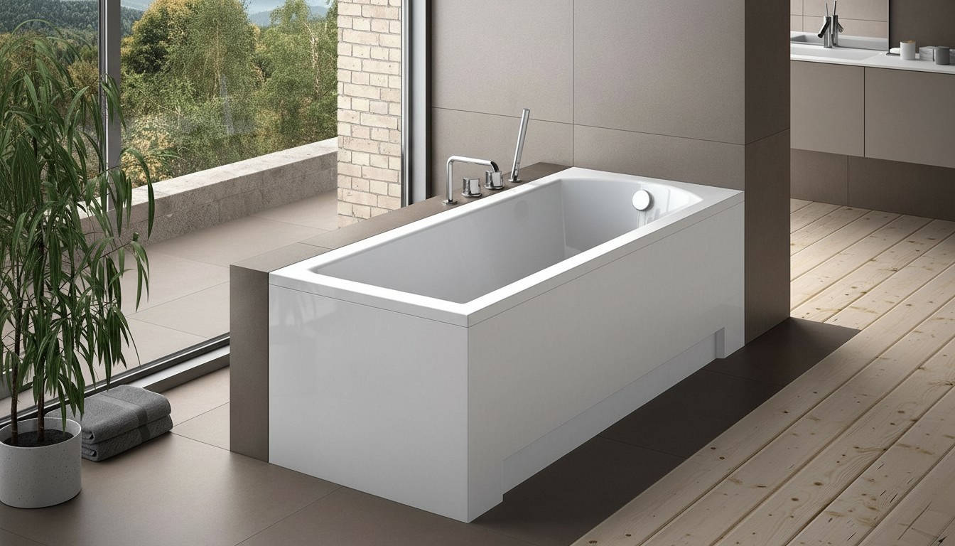 Badezimmer Rechteckige Eck Badewannen Wannen Weiß Eckwanne