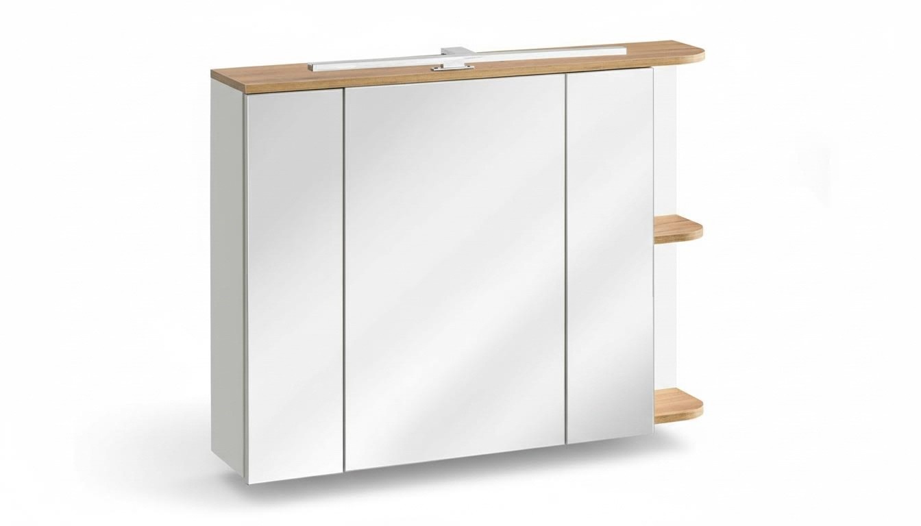 Badezimmer Spiegelschrank 80cm Spiegel Schrank Spiegel Schränke Regale Möbel Neu