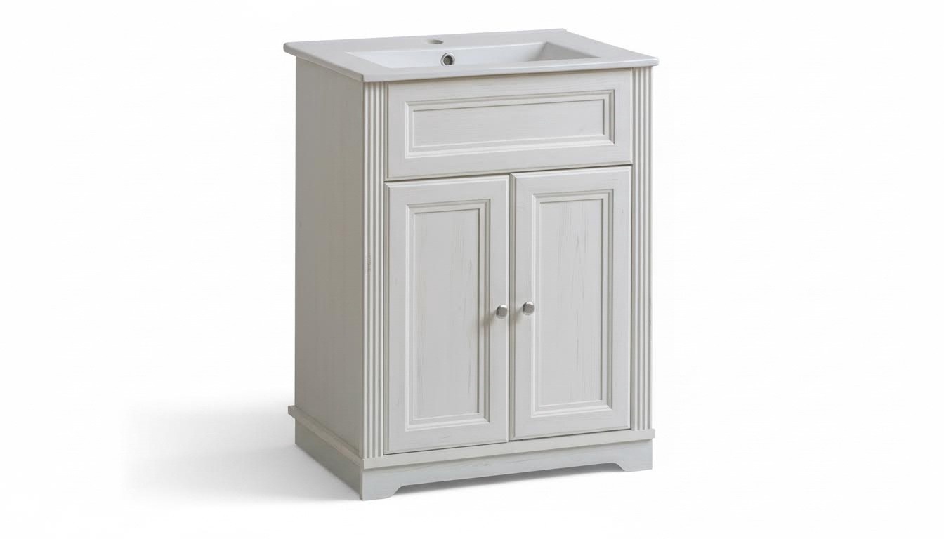 Badmöbel Antik Stil Becken Unterschrank Landhaus Badezimmer 60cm Waschbecken