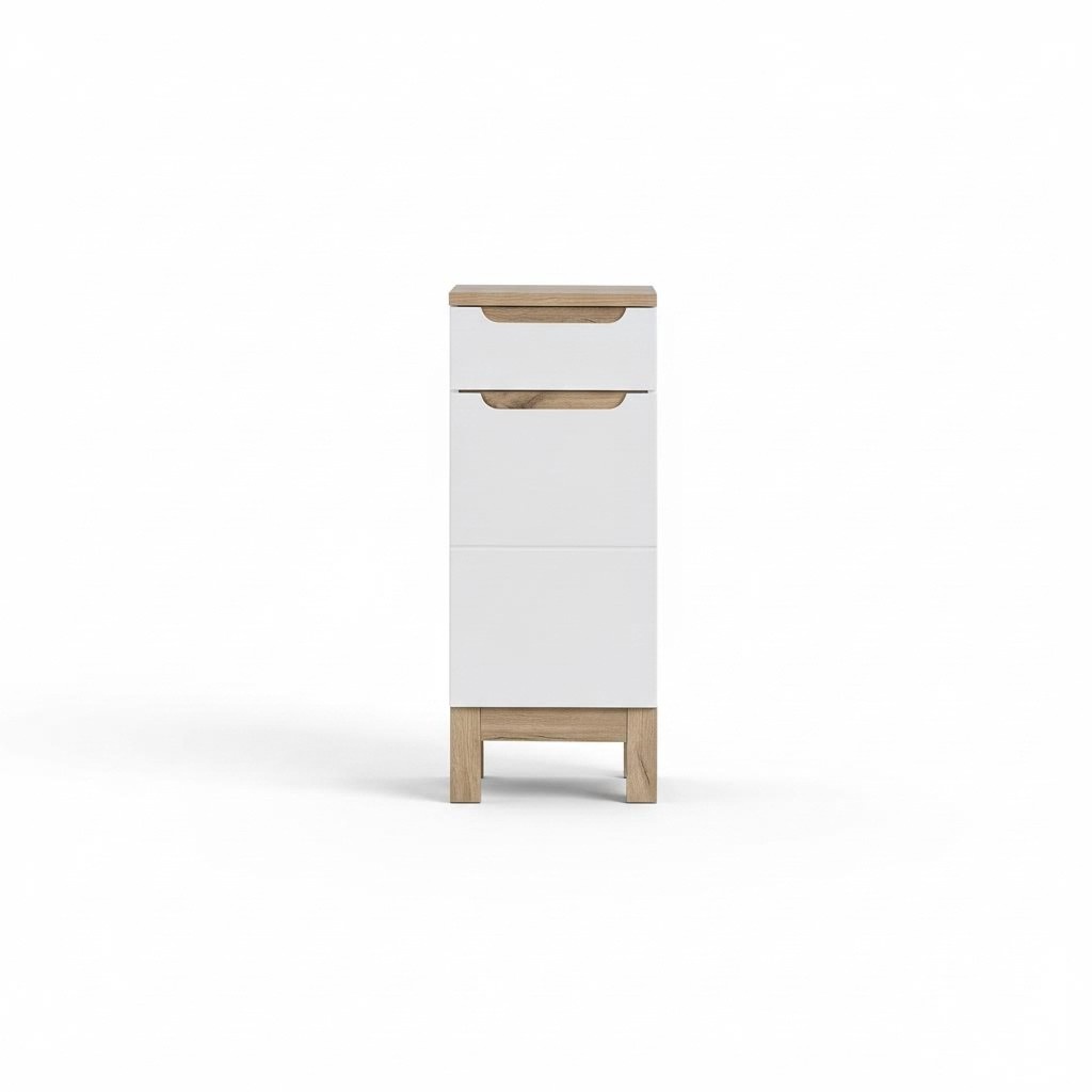 Badmöbel Unterschrank Regale Standfüßen Hochglanz weiß Badschrank Badezimmer