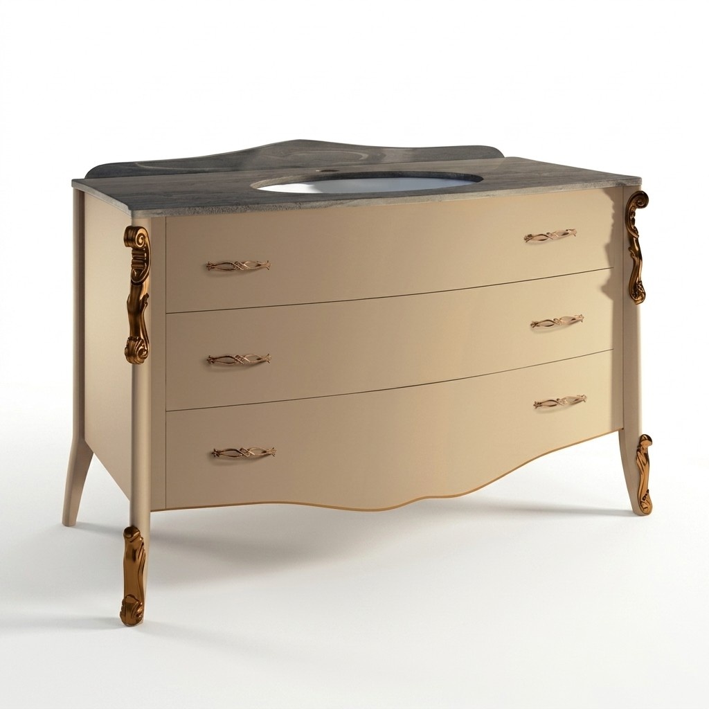 Badmöbel Unterschrank Waschtisch Waschbecken 122cm Schrank Badezimmermöbel Bad