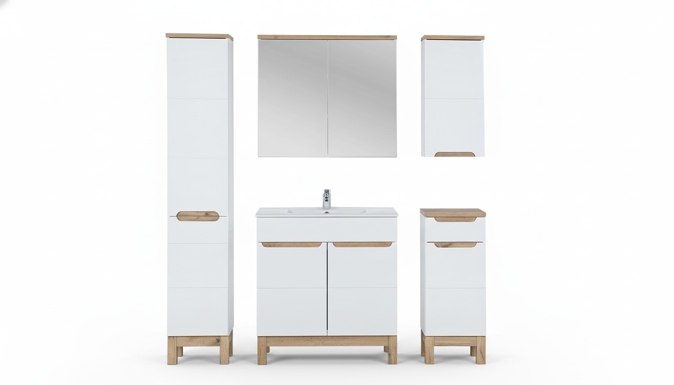 Badmöbelset Badezimmer Waschbecken Badmöbel Set 5tlg. Zimmer Design Badmöbelsets