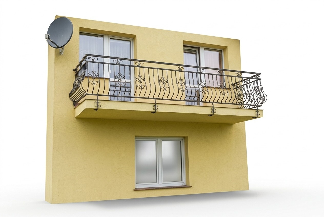 Balkon Geländer Zaun Handarbeit Maßanfertigung Schmiedeeisen Treppen Balkone 154