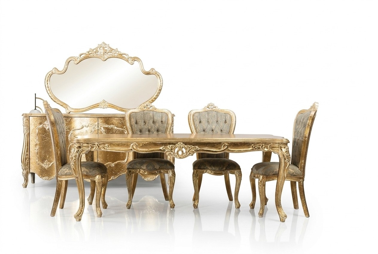 Barock Antik Stil Esstisch Tisch Echtes Holz Klassische Tische Rokoko