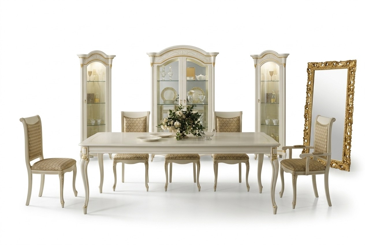 Barock Antik Stil Esstisch Tisch Echtes Holz Klassische Designer Tische Rokoko Massive Holz