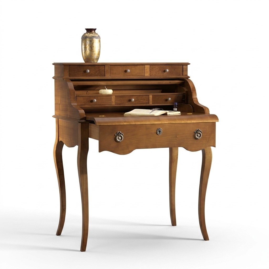 Barock Schreibtisch Büro Tisch Edle Holz Tische Rokoko Antik Stil Möbel Italien