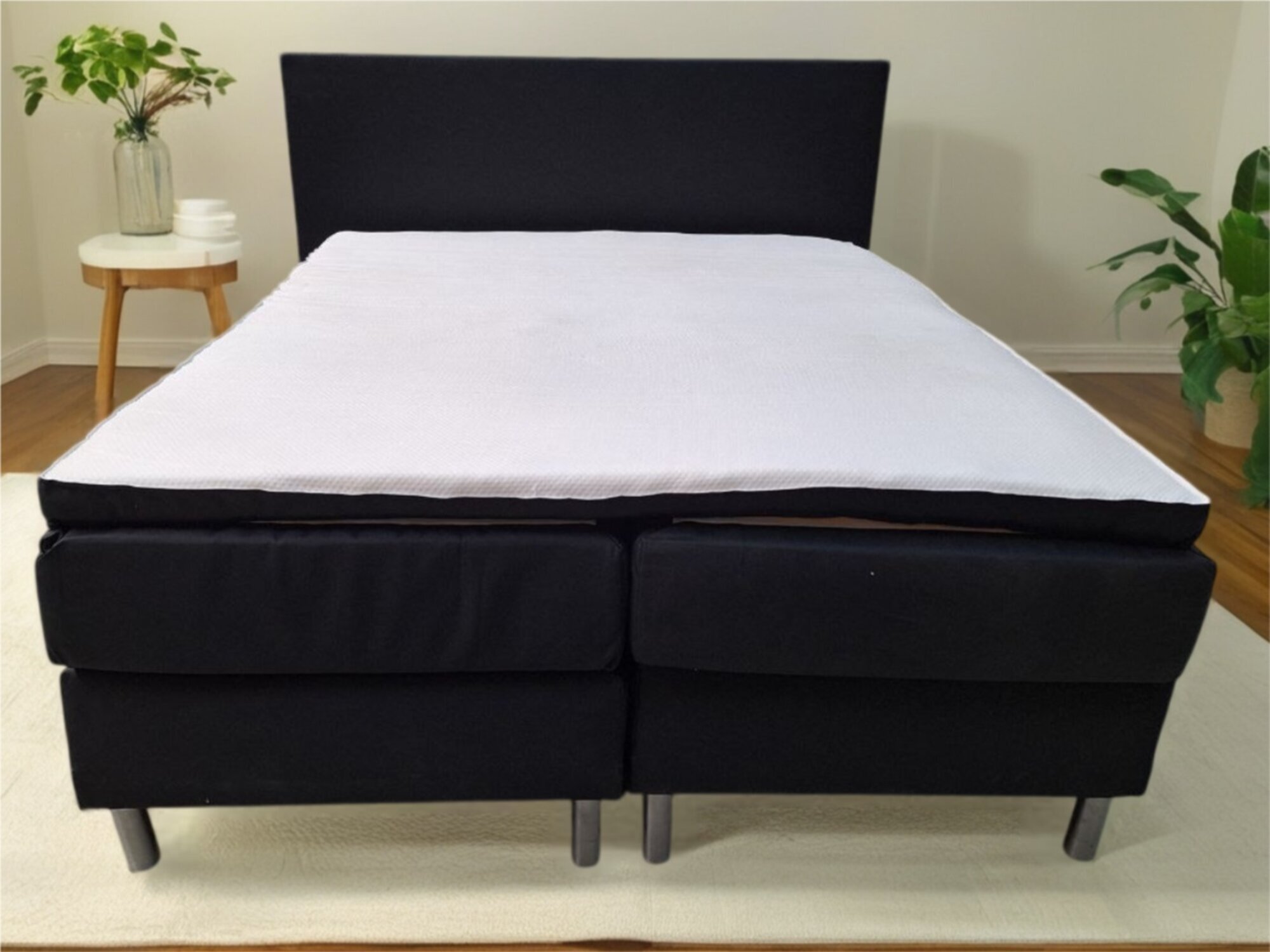 Bett Modern Schwarz Schlafzimmermöbel Holzgestell Luxus Design Möbel Sofort
