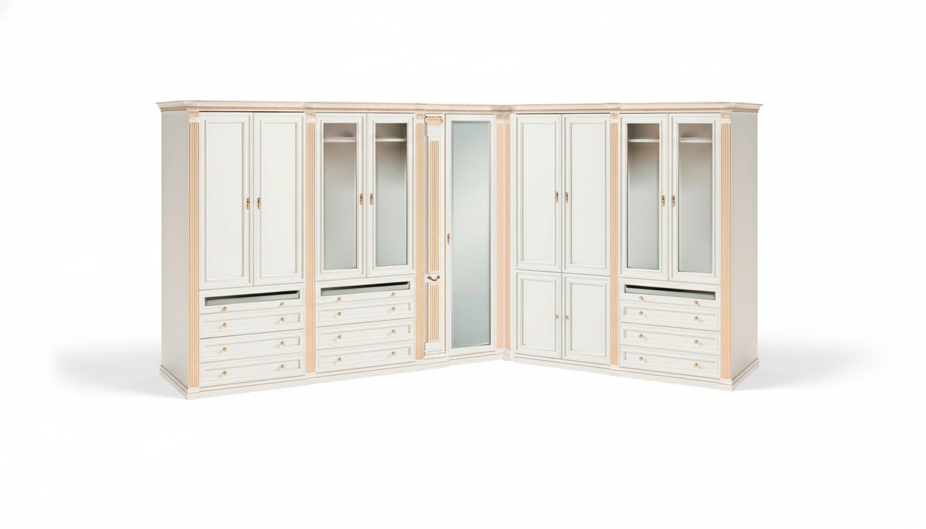 Begehbarer Moderner Kleiderschrank Designer Holz Eckschränke Holz Möbel