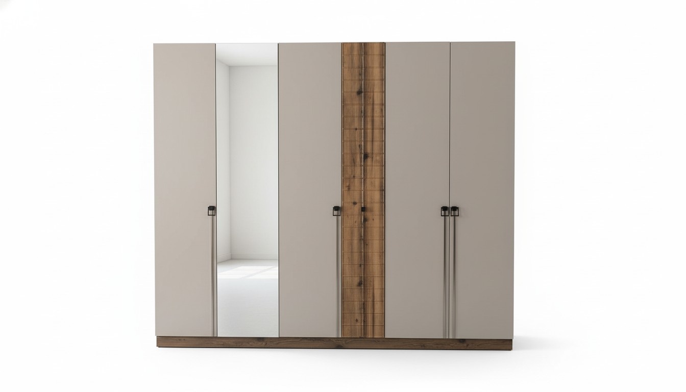 Beiger Schlafzimmer Kleiderschrank Designer Schränke Luxus Holzschränke